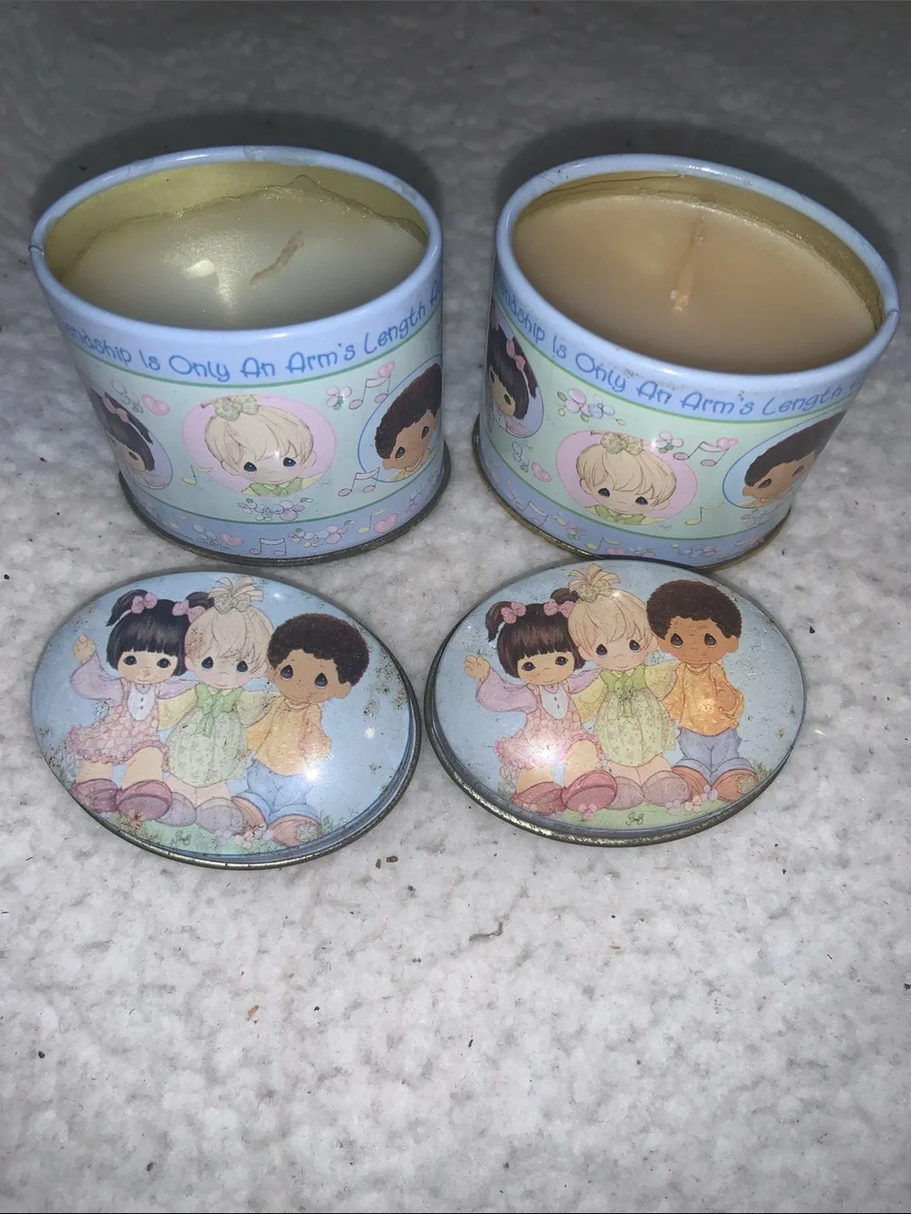 Precious Moments Pastel Blue Friendship Tin Candle